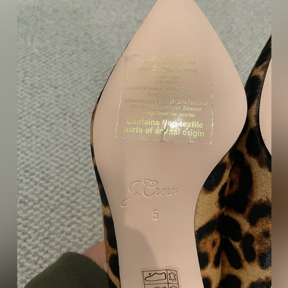 BRAND NEW J. Crew Calfhair Leopard Heels- size 5 🐆 - Picture 4 of 5